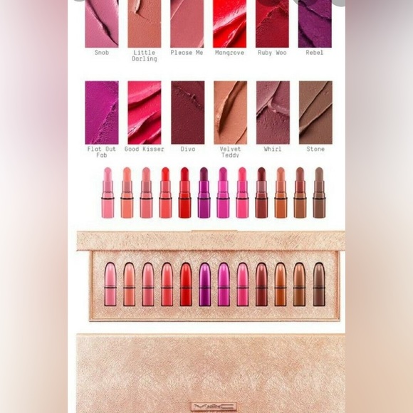 Mac Limited Xmas Edition 12 shades Lipsticks Gift Box - Picture 3 of 3